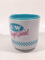 Whirley Industries A & W Special Blend 3 1/2" Tall Plastic Coffee Mug Cup with Lid