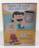Hallmark Peanuts Open For Business Charlie Brown Lucy Snoopy Woodstock 6" Tall Tin Metal Coin Bank