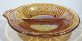 Vintage Indiana Orange Amber Iridescent Rainbow Gold 7 1/2" Diameter Carnival Glass Split Candy Dish
