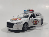 Moose Police Canada Call 911 Emergency White Pull Back Die Cast Toy Car Vehicle with Opening Doors