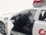 Moose Police Canada Call 911 Emergency White Pull Back Die Cast Toy Car Vehicle with Opening Doors