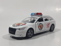 Moose Police Canada Call 911 Emergency White Pull Back Die Cast Toy Car Vehicle with Opening Doors