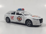 Moose Police Canada Call 911 Emergency White Pull Back Die Cast Toy Car Vehicle with Opening Doors