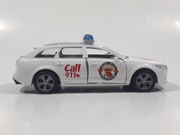 Moose Police Canada Call 911 Emergency White Pull Back Die Cast Toy Car Vehicle with Opening Doors