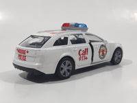 Moose Police Canada Call 911 Emergency White Pull Back Die Cast Toy Car Vehicle with Opening Doors