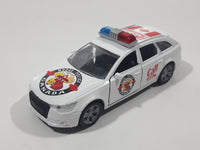 Moose Police Canada Call 911 Emergency White Pull Back Die Cast Toy Car Vehicle with Opening Doors