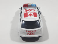 Moose Police Canada Call 911 Emergency White Pull Back Die Cast Toy Car Vehicle with Opening Doors