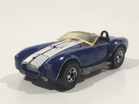 1983 Hot Wheels Hot Ones Classic Cobra Convertible Blue Die Cast Toy Car Vehicle w/ Opening Hood