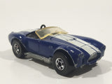 1983 Hot Wheels Hot Ones Classic Cobra Convertible Blue Die Cast Toy Car Vehicle w/ Opening Hood