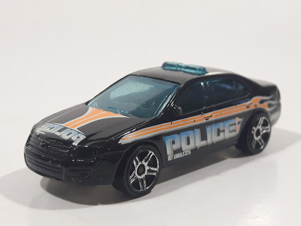 2009 Hot Wheels HW City Works Ford Fusion Police HW09 Black Die Cast Toy Car Cop Law Enforcement Vehicle