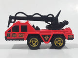 1998 Hot Wheels Biohazard Flame Stopper Fire Truck Bright Red Pink Die Cast Toy Car Firefighting Vehicle