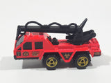 1998 Hot Wheels Biohazard Flame Stopper Fire Truck Bright Red Pink Die Cast Toy Car Firefighting Vehicle