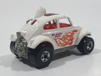 1987 Hot Wheels Baja Bug Volkswagen VW Beetle White Die Cast Toy Car Vehicle