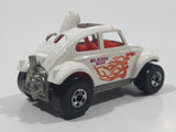 1987 Hot Wheels Baja Bug Volkswagen VW Beetle White Die Cast Toy Car Vehicle