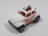 1987 Hot Wheels Baja Bug Volkswagen VW Beetle White Die Cast Toy Car Vehicle