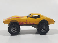 1987 Hot Wheels Monster Vette Corvette Stingray Yellow Die Cast Toy Car Vehicle