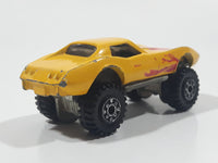 1987 Hot Wheels Monster Vette Corvette Stingray Yellow Die Cast Toy Car Vehicle