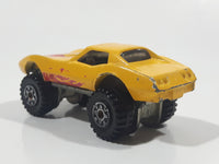 1987 Hot Wheels Monster Vette Corvette Stingray Yellow Die Cast Toy Car Vehicle