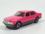 1993 Hot Wheels Mercedes 380 SEL Pink with Red Glitter Die Cast Toy Car Vehicle