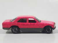 1993 Hot Wheels Mercedes 380 SEL Pink with Red Glitter Die Cast Toy Car Vehicle