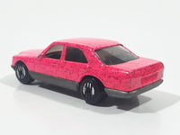 1993 Hot Wheels Mercedes 380 SEL Pink with Red Glitter Die Cast Toy Car Vehicle