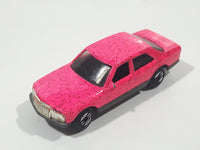 1993 Hot Wheels Mercedes 380 SEL Pink with Red Glitter Die Cast Toy Car Vehicle