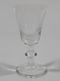 Etched Flower Pattern Miniature 2 3/8" Tall Glass Sherry / Port / Wine Cup