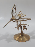 Mascot Int Crystal Delight 24K Gold Plated Austrian Crystal Hummingbirds and Flower Metal Ornament
