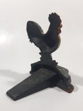 Antique Metalware Colorfully Beautifully Painted Small 4 1/2" Cast Iron Chicken Rooster Door Stop