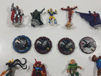 WizKids Super Hero Toy Figure Lot of 9 Figures and 4 Bases