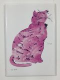 Andy Warhol Cat From "25 Cats Named Sam and One Blue Pussy" 2 1/8" x 3 1/8" Fridge Magnet