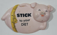 Enesco "Stick to your DIET" Laying Pig 1 1/2" x 2 1/2" Plastic Fridge Magnet