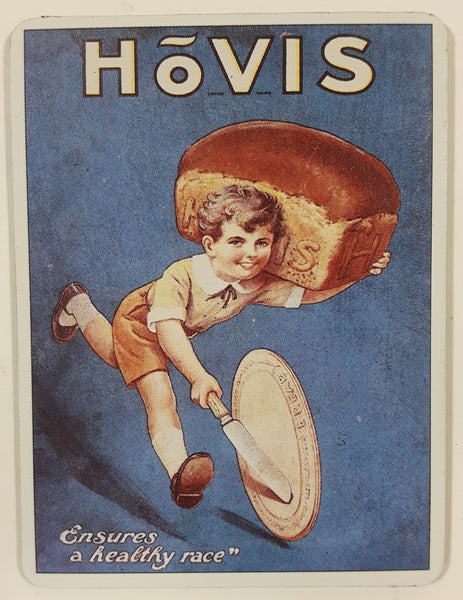Hovis "Ensures A Healthy Race" Bread Advertising 2 3/8" x 3 1/8" Metal Fridge Magnet