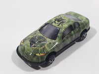 Triceratops Dinosaur Green Pattern Die Cast Toy Car Vehicle