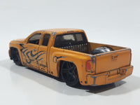 2013 Hot Wheels HW Showroom: HW Hot Trucks Chevy Silverado Metalflake Gold Yellow Die Cast Toy Car Vehicle