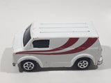 Vintage Unknown Brand 8637 Van White Die Cast Toy Car Vehicle
