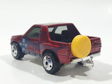 2001 Matchbox S.O.S. / Survival Isuzu Amigo Red 1:57 Scale Die Cast Toy Car Vehicle