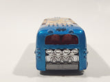 2003 Hot Wheels Work Crewsers Surfin' School Bus Blue Die Cast Toy Car Vehicle