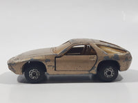 Vintage 1980 Lesney Matchbox Superfast No. 59 Porsche 928 Gold Die Cast Toy Car Vehicle with Opening Doors