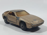 Vintage 1980 Lesney Matchbox Superfast No. 59 Porsche 928 Gold Die Cast Toy Car Vehicle with Opening Doors