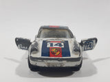 Vintage 1987 Lesney Matchbox Superfast No. 3 Porsche Turbo #14 BOSS White Die Cast Toy Car Vehicle with Opening Doors
