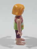 1989 Geobra Playmobil Summer Vacation Home Country Cottage Doll House Play Set Blonde Girl 2" Tall Toy Figure