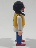 1990 Geobra Playmobil Fan Club Girl in Yellow Vest 2 3/4" Tall Toy Figure
