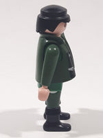 1993 Geobra Playmobil Man in Plaid Shirt and Vest 2 3/4" Tall Toy Figure