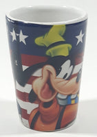 Disney Jerry Leigh American Flag with Mickey Minnie Donald Pluto and Goofy 2 1/2" Tall Shot Glass