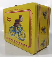 Schylling Curious George Embossed Tin Metal Lunch Box