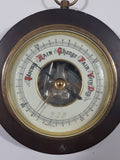 Vintage 5" Diameter Wooden Cased Weather Barometer Made in Western Germany