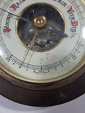 Vintage 5" Diameter Wooden Cased Weather Barometer Made in Western Germany