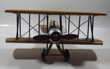 Vintage Style Avro Tutor Type 621 Yellow Plane Large 13" Long Tin Metal Military Airplane