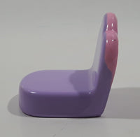 Small Light Purple and Pink 1" Tall Plastic Toy Chair Doll House Furniture